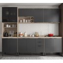 Ver imagem 1 de Jogo de Cozinha Firenze Modulada 6 Peças e Nicho Adega - Avena Touch/ Grafito Demóbile