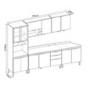 Ver imagem 5 de Jogo de Cozinha Firenze Modulada 6 Peças e Nicho Adega - Avena Touch/ Grafito Demóbile