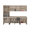 Ver imagem 4 de Jogo de Cozinha Firenze Modulada 6 Peças e Nicho Adega - Avena Touch/ Grafito Demóbile