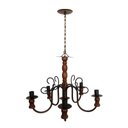 Ver imagem 4 de Pendente Lustre De Madeira E Ferro Rustico para Decoração de Quarto - Verniz
