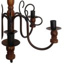Ver imagem 5 de Pendente Lustre De Madeira E Ferro Rustico para Decoração de Quarto - Verniz