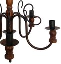 Ver imagem 5 de Pendente Lustre De Madeira E Ferro Rustico para Decoração de Quarto - Verniz