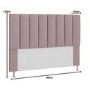 Ver imagem 3 de Cabeceira Estofada Cama Box Solteiro 90 Cm Carla Suede Rosê