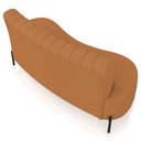 Ver imagem 7 de Sofá Chaise 2 Lugares Sala Living 135cm Pés Industrial Cayman K01 Linho Terracota - Lyam Decor
