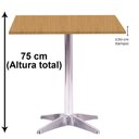 Ver imagem 5 de Mesa Delta em Alumínio 75 Cm (alt) Base em X Tampo Mdp Quadrado 80 Cm (larg) X 2,50 Cm (alt) Samba