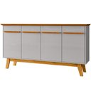 Ver imagem 7 de Aparador Buffet para Sala de Jantar 4 Portas 160cm Magno B02 Naturalle Off White - Lyam Decor