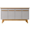 Ver imagem 2 de Aparador Buffet para Sala de Jantar 4 Portas 160cm Magno B02 Naturalle Off White - Lyam Decor