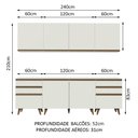 Ver imagem 7 de Cozinha Completa Reims com Armário e Balcão Branco Madesa