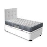 Cama Box Baú com Cabeceira Cassis e Colchão Solteiro Ortobom Iso 100 88x188x60cm Branco - 1