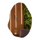 Ver imagem 3 de Espelho Orgânico Decorativo Banheiro 70x50 Lapidado Parede