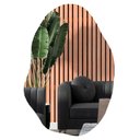 Ver imagem 2 de Espelho Orgânico Decorativo Banheiro 70x50 Lapidado Parede