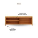 Ver imagem 4 de Rack 2 Portas para TV até 80 Polegadas Nature 100% Madeira Maciça