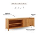 Ver imagem 5 de Rack 2 Portas para TV até 80 Polegadas Nature 100% Madeira Maciça