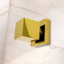 Ver imagem 2 de Kit 2 Acabamentos Registro Quadrado Dourado Brilhante Padrão Deca Metal Luxo