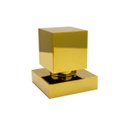 Ver mais imagens de Kit 2 Acabamentos Registro Quadrado Dourado Brilhante Padrão Deca Metal Luxo