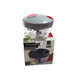 Mini Processador Triturador Alimentos Manual 500ml Fatiador