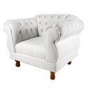 Ver imagem 2 de Poltrona Elisabeth Chesterfield Capitone Suede Nude Decorativa / Sala, Tv, Estar, Recepção