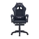 Ver imagem 4 de Cadeira Gamer Reclinável Preta Ergonômica Pc com Apoio para Pés e Braços Couro Sintético Reimex