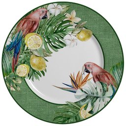 Conjunto Prato Raso 6 pçs Paraiso Tropical - Alleanza - 1