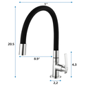 Ver imagem 4 de Torneira Fria para Cozinha Dck de Bancada Inox Preta Dc-Tf-6606A