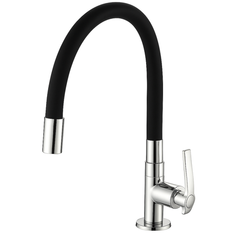 Torneira Fria para Cozinha Dck de Bancada Inox Preta Dc-Tf-6606A