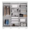 Ver imagem 2 de Guarda Roupa Casal Agata 6 Pts 199 La Mdp - Branco - Acp