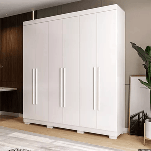 Guarda Roupa Casal Agata 6 Pts 199 La Mdp - Branco - Acp