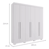 Guarda Roupa Casal Agata 6 Pts 199 La Mdp - Branco - Acp - 3