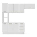 Ver imagem 2 de Armário de Cozinha Modulada Completa 4 Peças 240cm sem Tampo 100% Mdf Amara Politorno Móveis
