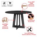 Ver imagem 2 de Mesa de Jantar Redonda 120 Cm Montreal Preto