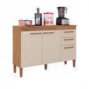 Ver imagem 1 de Balcão de Cozinha Modena 3 Portas 2 Gavetas Canelato Rústico Atualle Móveis