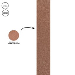Espelho Redondo Adnet 90cm Moldura e Alça Couro Caramelo + Suporte - 5
