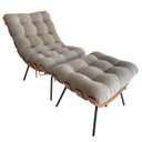 Ver imagem 1 de Poltrona Costela Cinza Boucle Decorativa Sala Quarto Puff