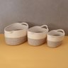 Kit 3 Pçs Cestos para Objetos Duo Cordas com Alças Oikos - 2
