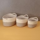 Ver imagem 2 de Kit 3 Pçs Cestos para Objetos Duo Cordas com Alças Oikos