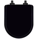 Ver imagem 1 de Tampa de Vaso Laqueado Com Amortecedor Carrara Preto para Bacia Deca com Ferragem Preta