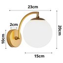 Ver imagem 6 de Luminária Arandela Globo 15cm Parede E27 Jabuticaba Kjbd-437:dourada