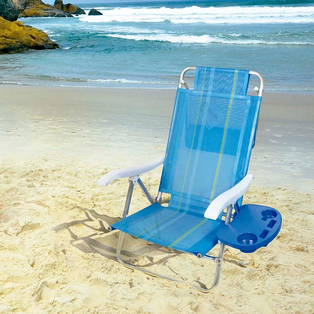 Mesa Portátil para Cadeira de Praia Porta Copo Celular Mor - 6