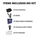 Ver imagem 2 de Pia Lavatório Plástico 4,8l Preta + Sifão Sanfonado Universal 61cm Preto + Fita Veda Rosca