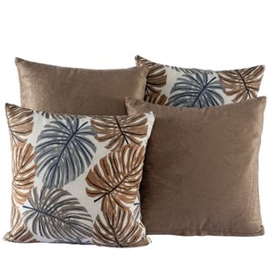 Capa Almofada Estampada Jacquard Decorativas com Ziper 4 unidades:R259