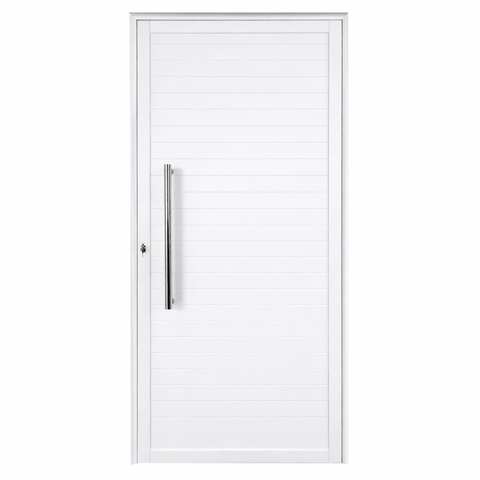 Porta de Giro Alumínio Branco Lambril C/puxador 60cm Maxx