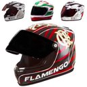 Ver imagem 1 de Mini Capacete Times Moto Decoração e Enfeite Futebol (mini Helmet) - Flamengo