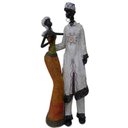 Ver imagem 2 de Bonecos Casal Africano Mini de Resina Enfeite Decorativa Decoração (8033) - Modelo B
