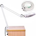Ver imagem 3 de Lupa Estetica para Mesa Bivolt Luminária de LED Retratil Articulavel Giratoria Lente Optico Ampla De