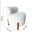 Ver imagem 6 de Poltrona Decorativa Mônaco Bouclé Marfim
