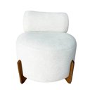 Ver imagem 2 de Poltrona Decorativa Mônaco Bouclé Marfim