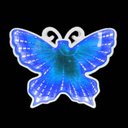 Ver imagem 2 de Luminária 3D Infinito Borboleta Espelho LED Luz Profundidade Quarto (Qz3802) - Azul