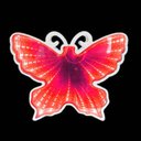 Ver imagem 2 de Luminária 3D Infinito Borboleta Espelho LED Luz Profundidade Quarto (Qz3802) - Vermelho