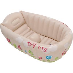 Banheira Inflavel para Bebe Indica Temperatura Banho Crianca Bege - 1