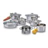 Jogo De Panelas com 7 Peças Em Aco Inox Com Tampa De Vidro (VPA212) - 4